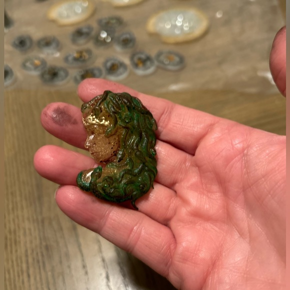 Medusa medallion magnets custom colors available. Made from resin and painted. - Picture 1 of 2